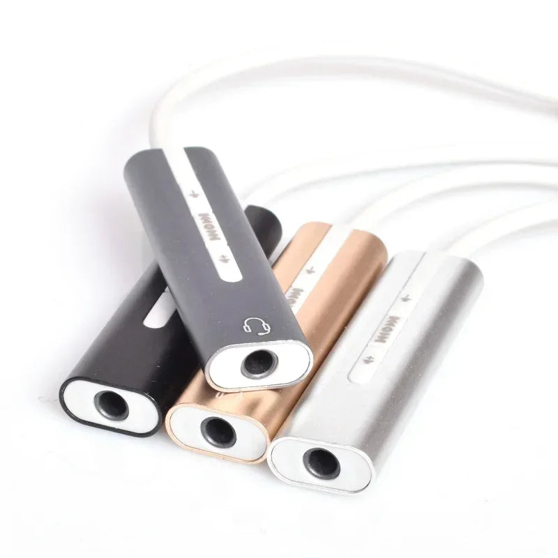 USB-C External Sound Card 3.5mm Audio Mic Adapter for Laptop USB-C Audio Adapter Qme