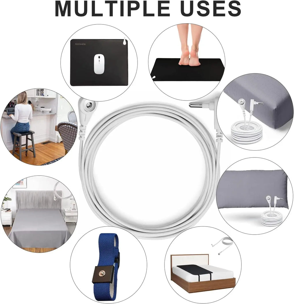 Universal Grounding Wire 16.4 Ft – Mat, Sheet & Pillowcase Grounding Wire Qst