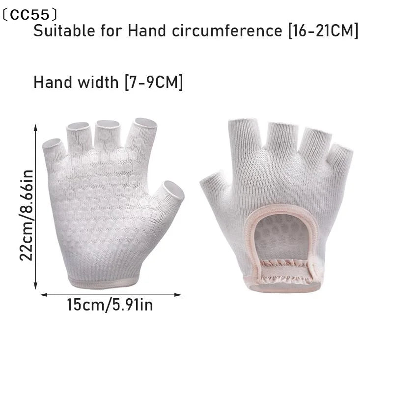 Half Finger Anti-Slip Yoga Fitness Gloves – Women's 1 Pair Fitness Gloves Qst