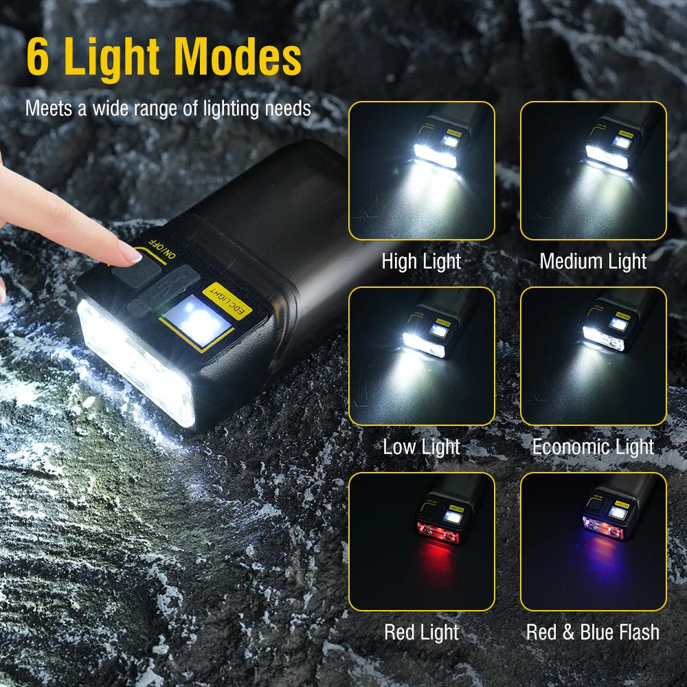 BORUiT LED Keychain Flashlight 180° Magnetic USB-C Rechargeable LED Keychain Flashlight Qst