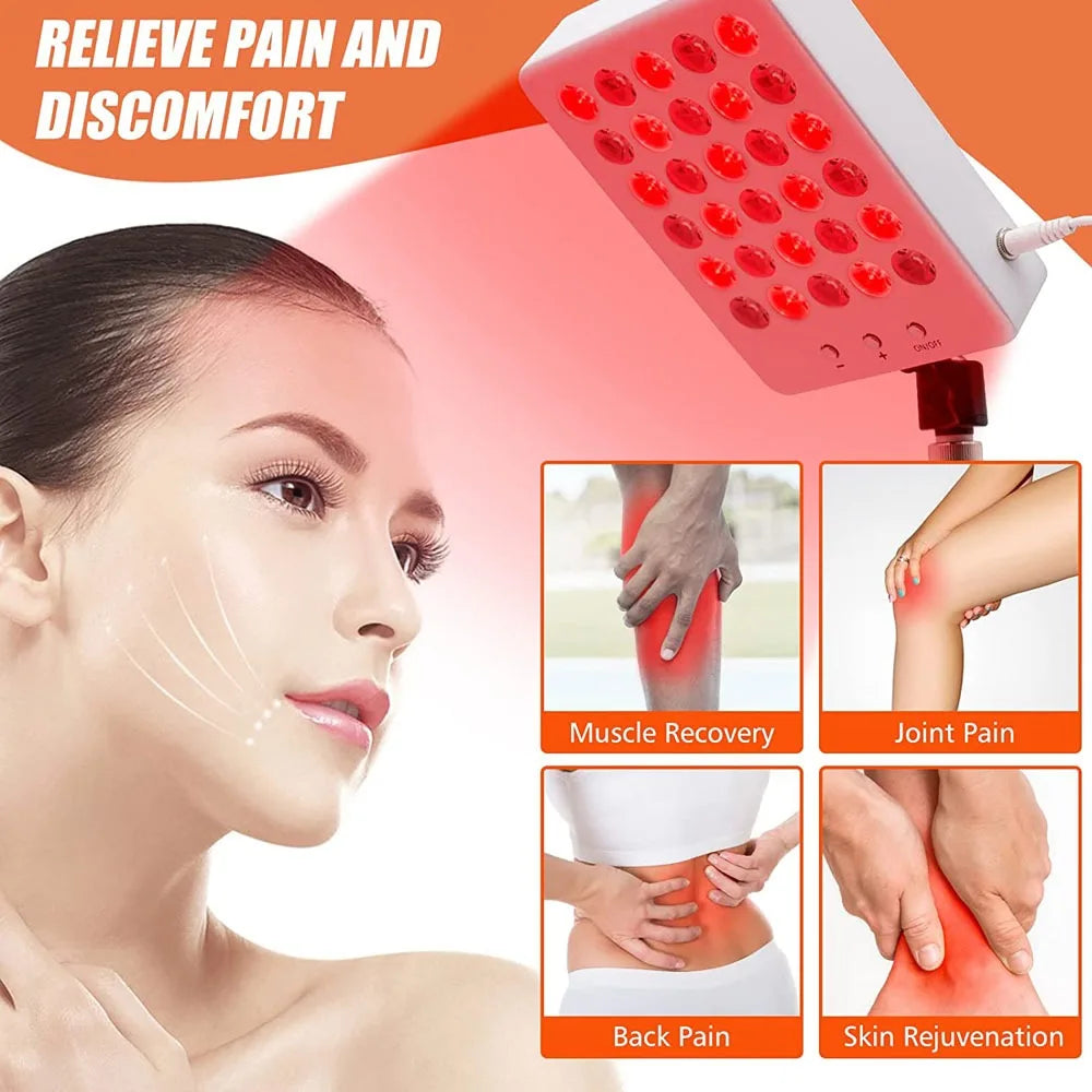 Red Light Therapy Panel 30 LEDs 660nm 850nm – Full Body Red Light Therapy Panel Qst