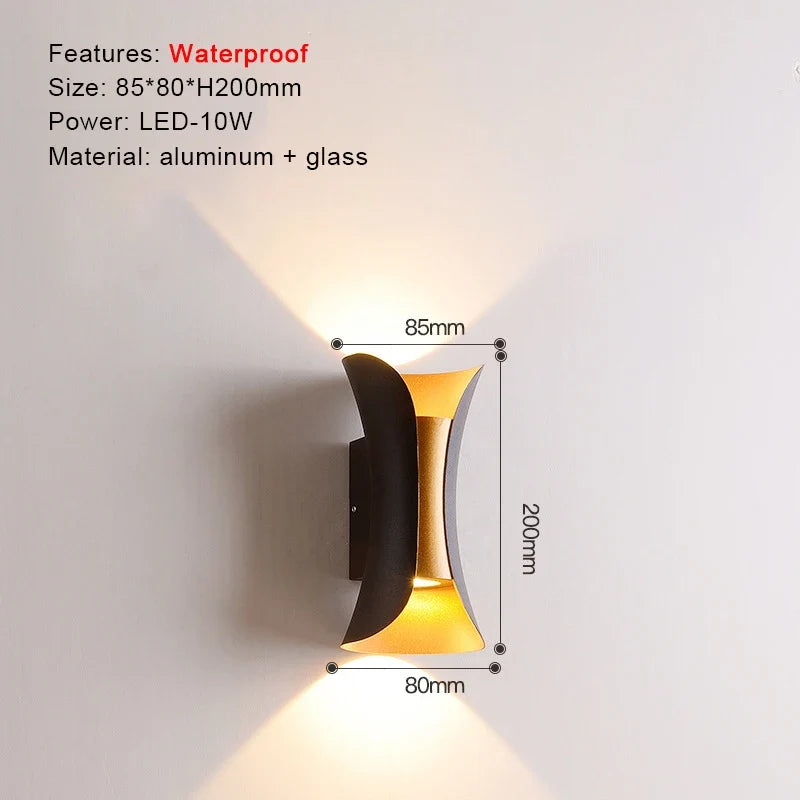 TRAZOS IP65 Waterproof Modern Outdoor Wall Light – 17 Colors Outdoor Wall Light Qme 1002 Warm White (2700-3500K)