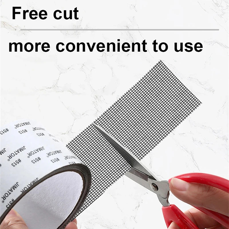Window Screen Repair Tape Self-Adhesive Mesh Patch 5/10cm Screen Repair Tape Qst