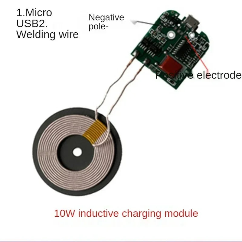 15W Qi Wireless Charger Module Transmitter Board Type-C 5V 12V Wireless Charger Module Qme