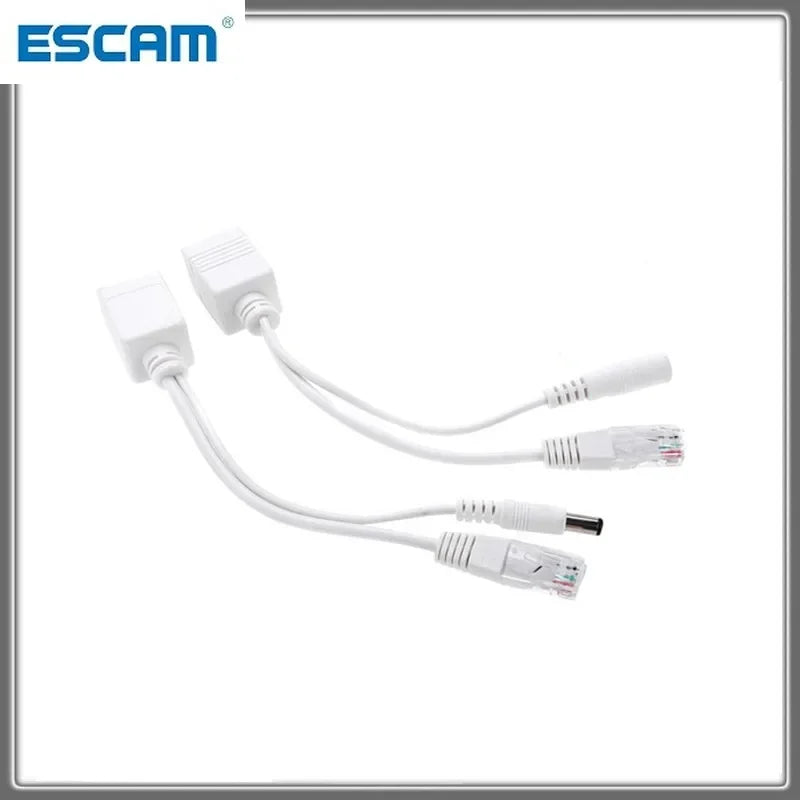 5-Pack PoE Splitter Adapter Cable for HD IP Cameras 5V–48V PoE Splitter Adapter Qme