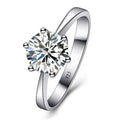 S925 Sterling Silver Austrian Crystal Wedding Ring | Men & Women Sterling Silver Ring Qme 5