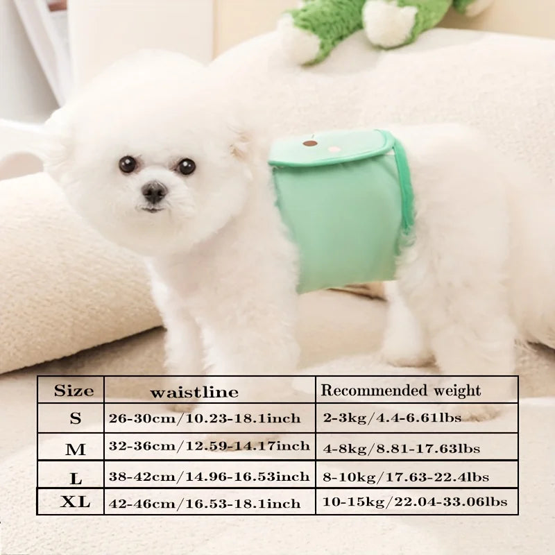 Cartoon Male Dog Washable Diaper Pants | 3 Sizes Dog Diaper Pants Qme
