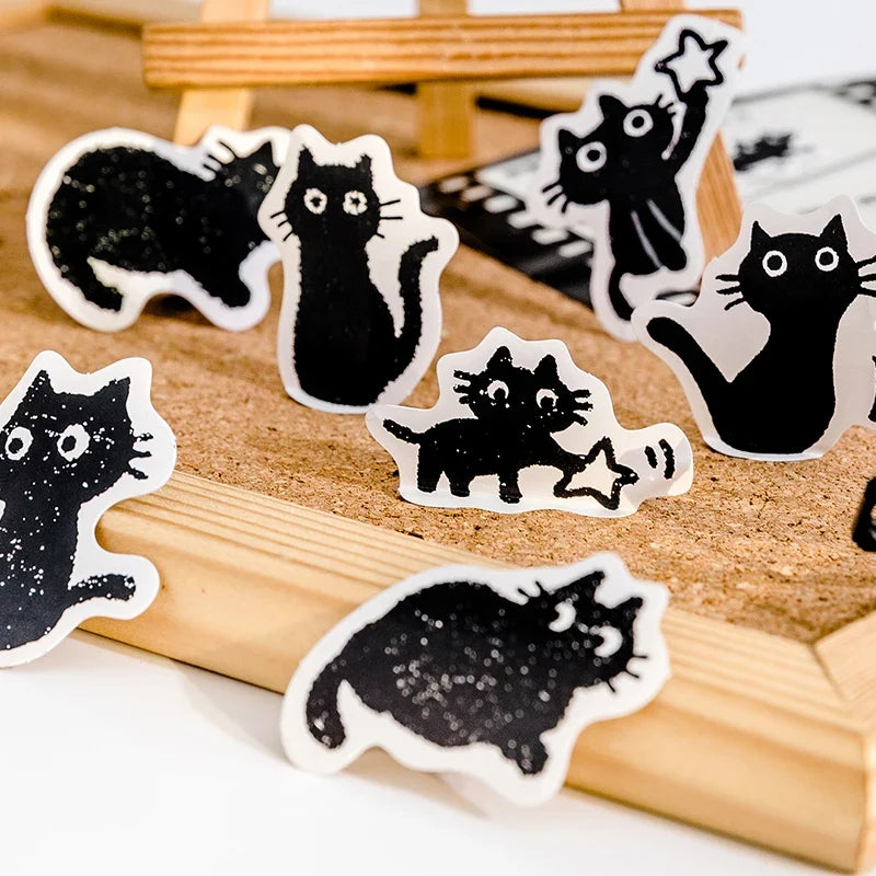 Cute Cat Box-Packed Stickers – DIY Journal & Craft Kit Decorative Sticker Set Qme