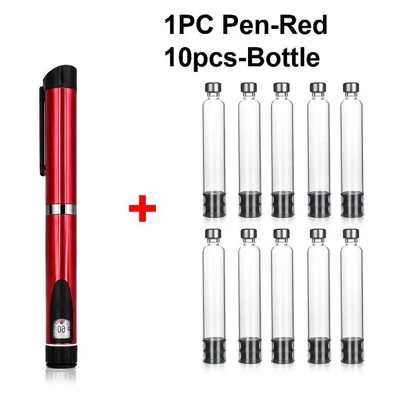 Reusable V3 Metal Injection Pen – Adjustable Dose Refillable Kit Injection Pen Kit Qst Rd and 10 bo