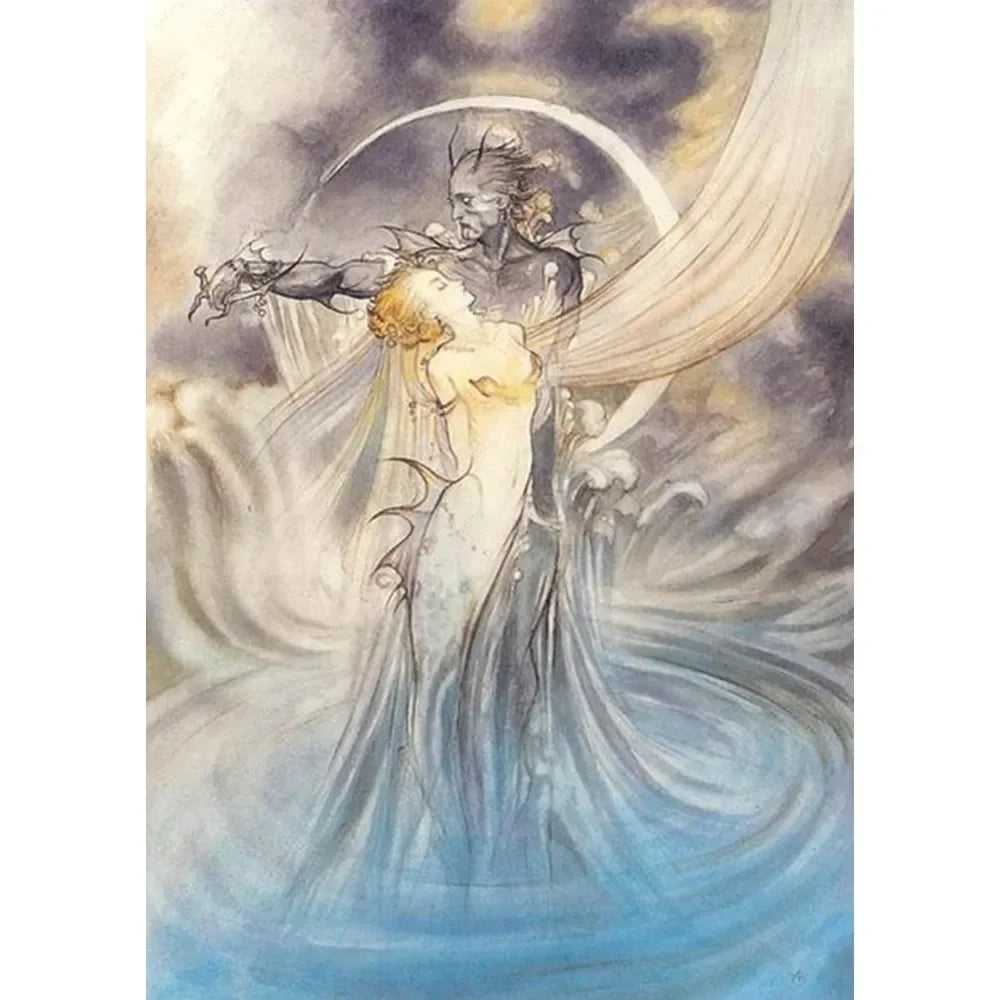 Yoshitaka Amano Final Fantasy Canvas Wall Art Poster Print Canvas Art Print Qst 8 20x30cm Unframed