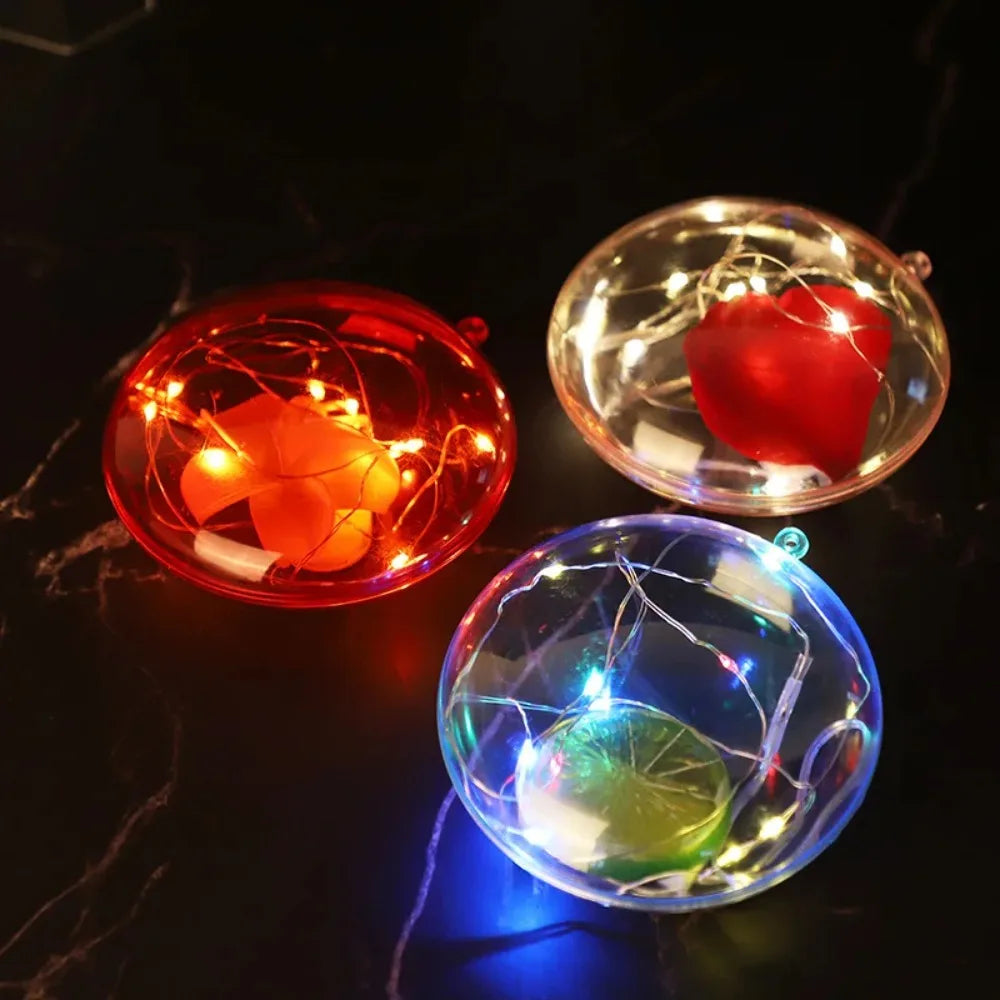Transparent Fillable Christmas Balls – DIY Ornaments 10 Pack Christmas Ornaments Qme