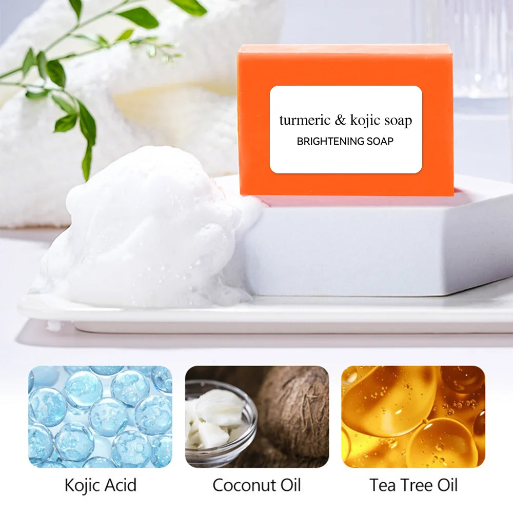 REAROYA Kojic Acid Soap – Brightening & Even Skin Tone Bar Brightening Bar Soap Qst