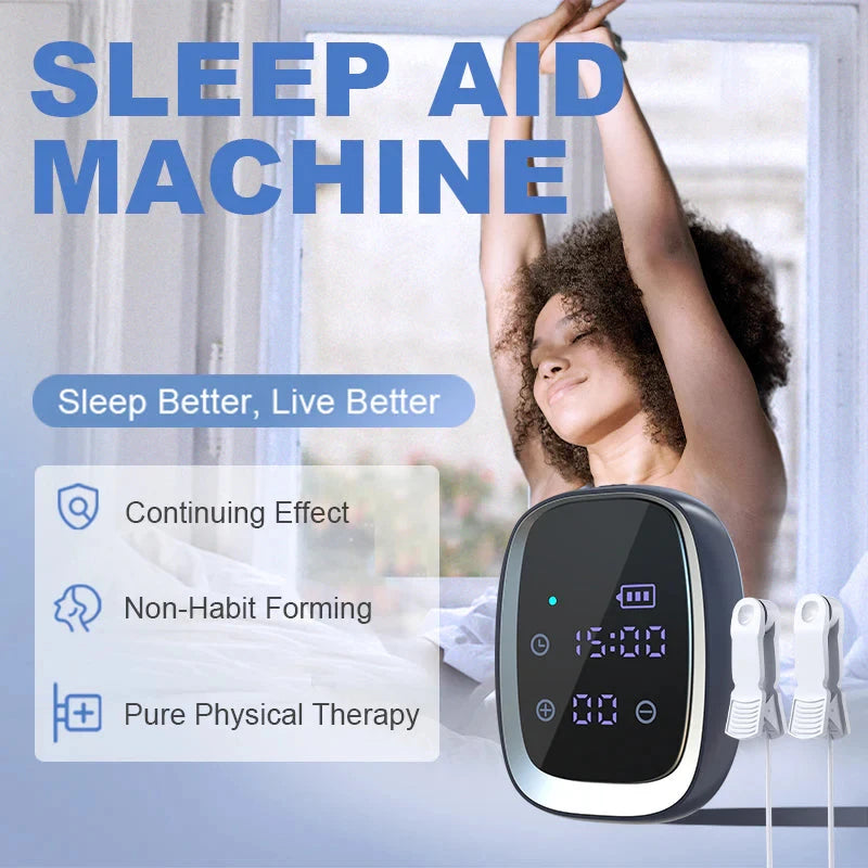 35-Level CES Microcurrent Sleep Aid Device – Portable EMS Relaxation Sleep Aid Device Qst