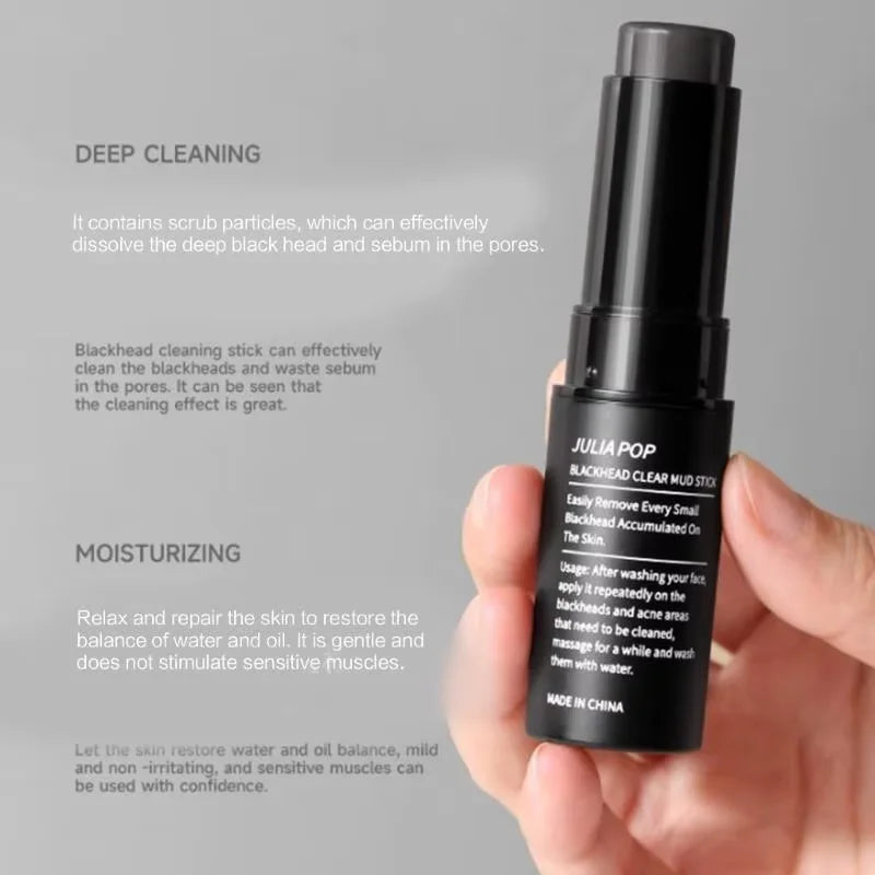 Bamboo Charcoal Blackhead Mud Stick – Deep Pore Cleansing Mask Face Mud Mask Qst
