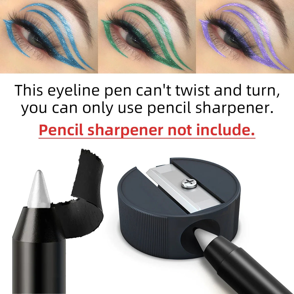 Glitter Shimmer Metallic Eyeliner Pen – Waterproof, 8 Colors Glitter Eyeliner Pen Qme