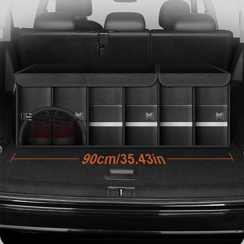 SEAMETAL Foldable Car Trunk Organizer – Waterproof Oxford Box Car Trunk Organizer Qme