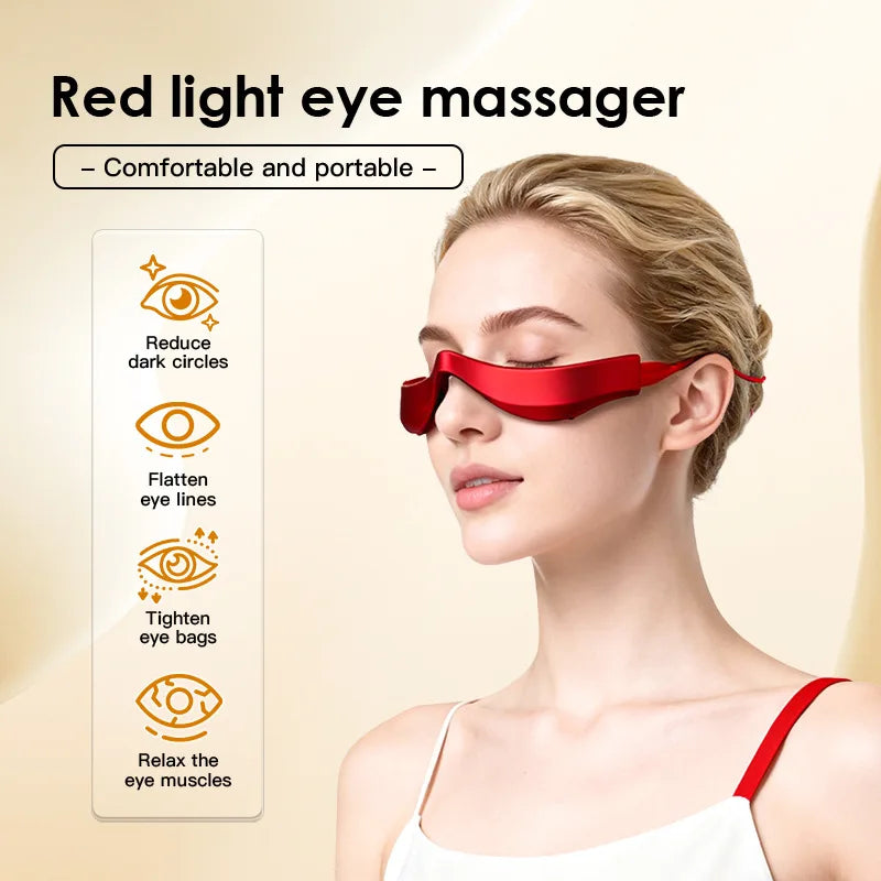Qme 3D Red Light LED Eye Massager – Anti-Aging Eye Care LED Eye Massager Qme