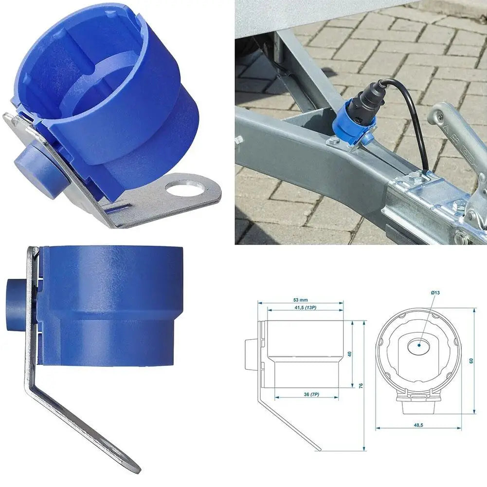 Trailer Plug Holder & Cover – 7 & 13 Pin Connector Bracket Trailer Plug Holder Qme