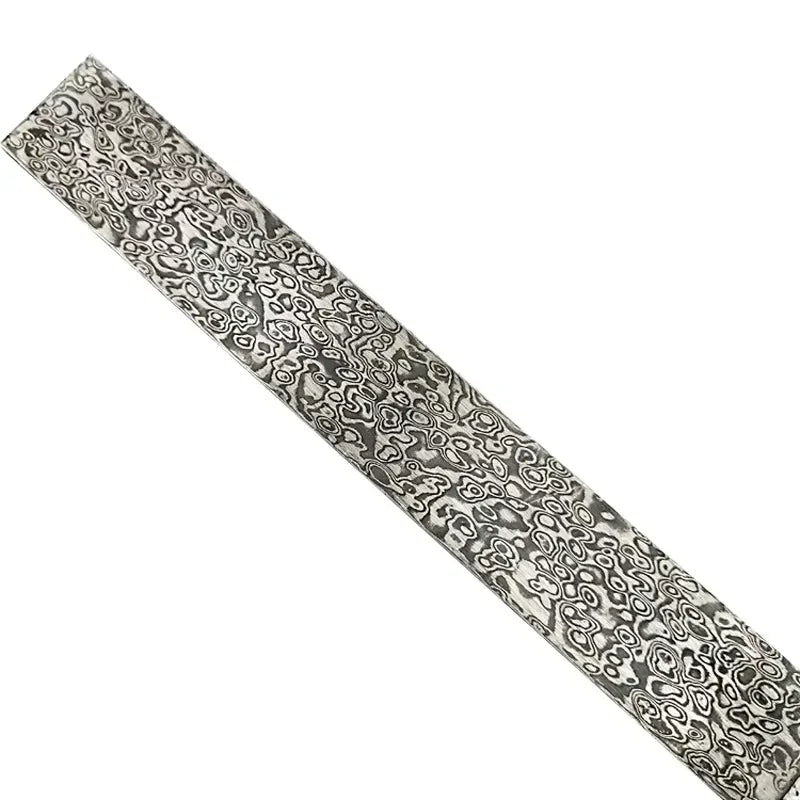 Damascus Steel Billet Cloud Pattern Knife Blank Bar – DIY 22cm Knife Making Billet Qst