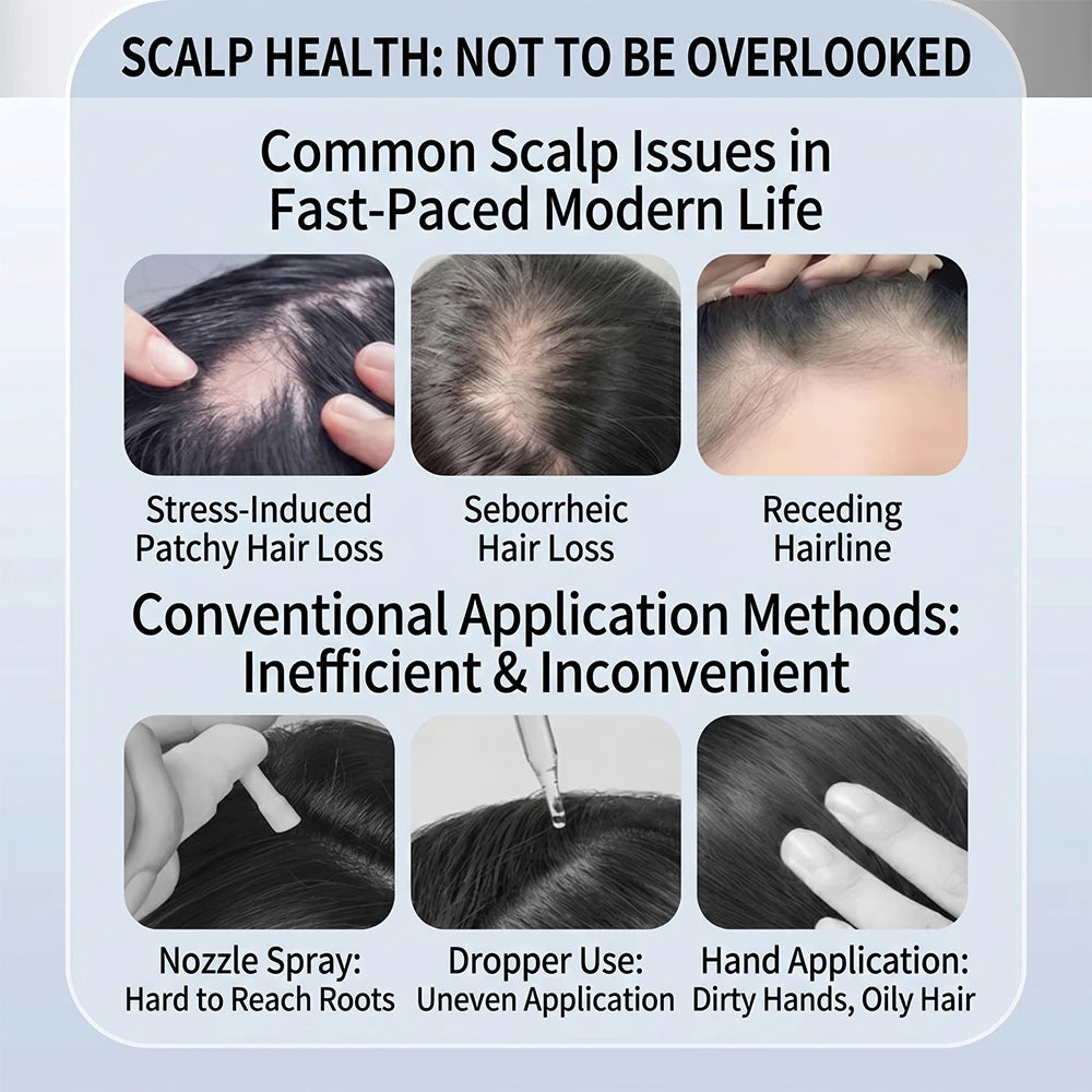 Scalp Oil Applicator Comb – 5 Roller Balls, Leakproof Scalp Applicator Comb Qst