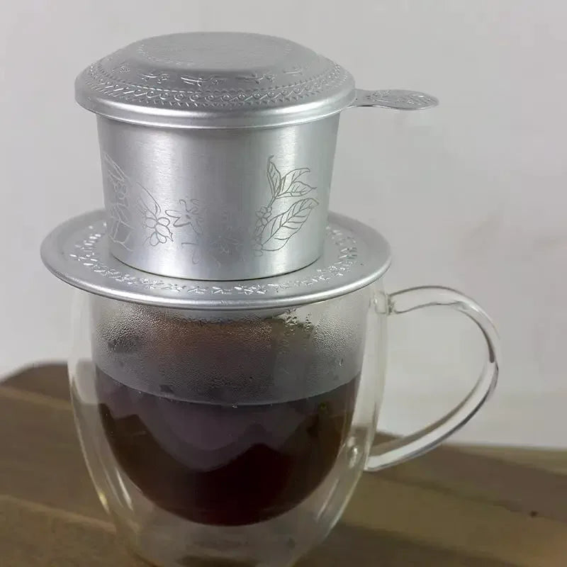 Portable Aluminum Vietnamese Coffee Dripper Filter – Compact Coffee Dripper Filter Qme