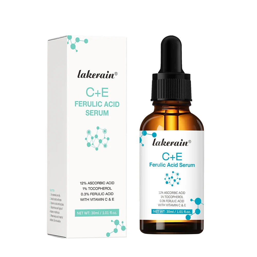 Vitamin C Face Serum with Ferulic Acid & Vitamin E | Lakerain Vitamin C Face Serum Qst clear