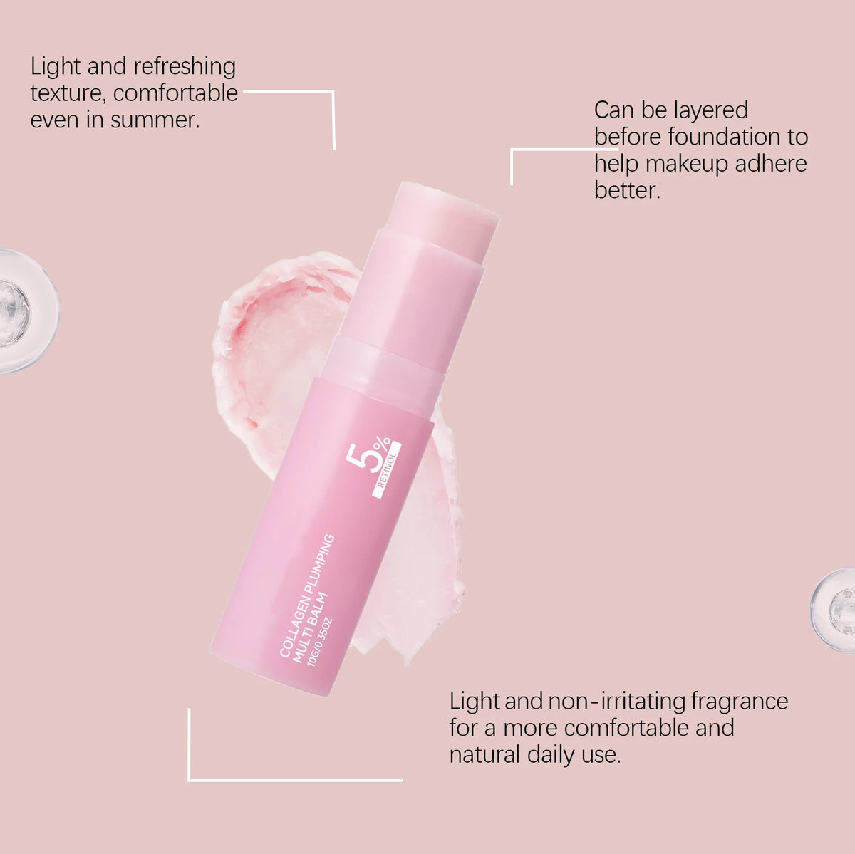 Pink Moisturizing Stick – Hydrating Face & Neck Cream 10g Face Moisturizer Stick Qst