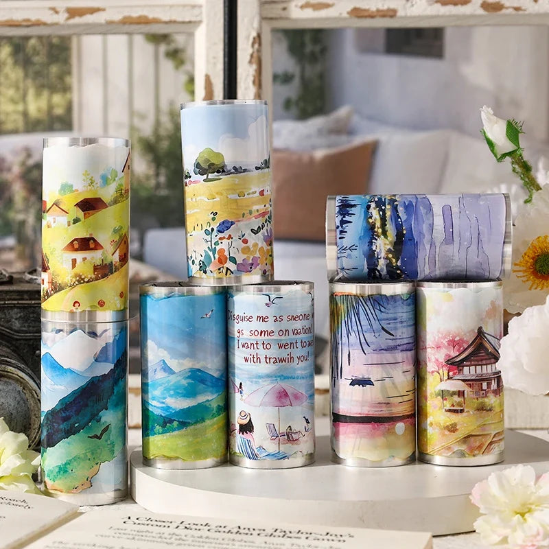 4 Rolls Wide Washi Tape Set 80mm x 2m – Scrapbooking DIY Washi Tape Set Qme