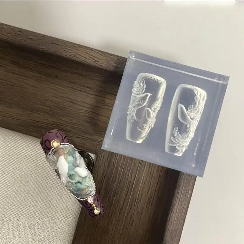 Cute Pigeon 3D Silicone Nail Mold – DIY Nail Art Template Silicone Nail Mold Qst