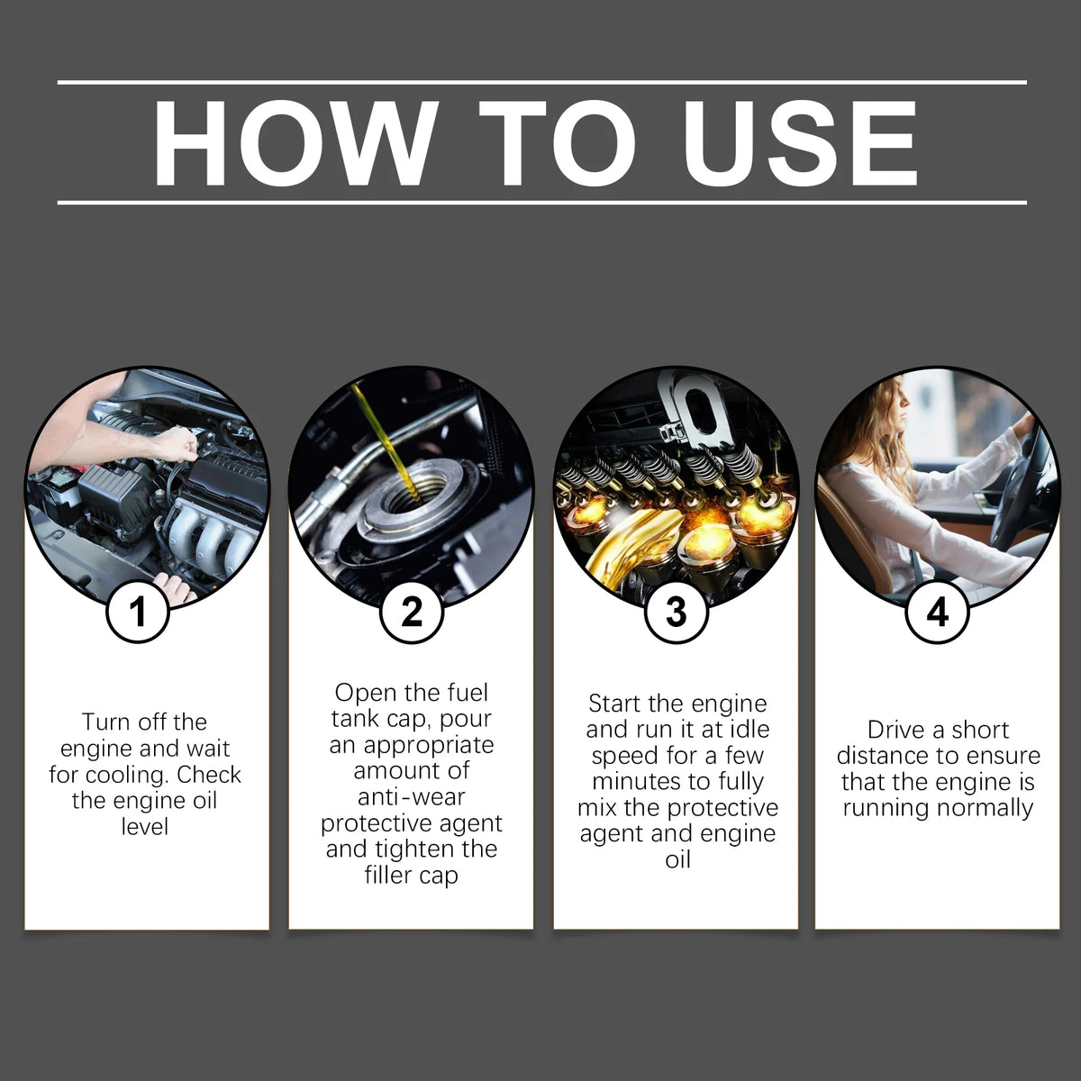 Rayhong Engine Anti-Wear Protectant 100ml – Rust Prevention Engine Oil Additive Qst