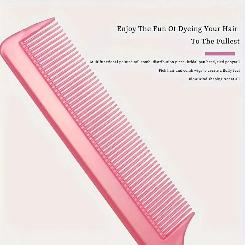 Carbon Fiber Rat Tail Comb with Steel Needle – Heat Resistant Hair Styling Comb Qme