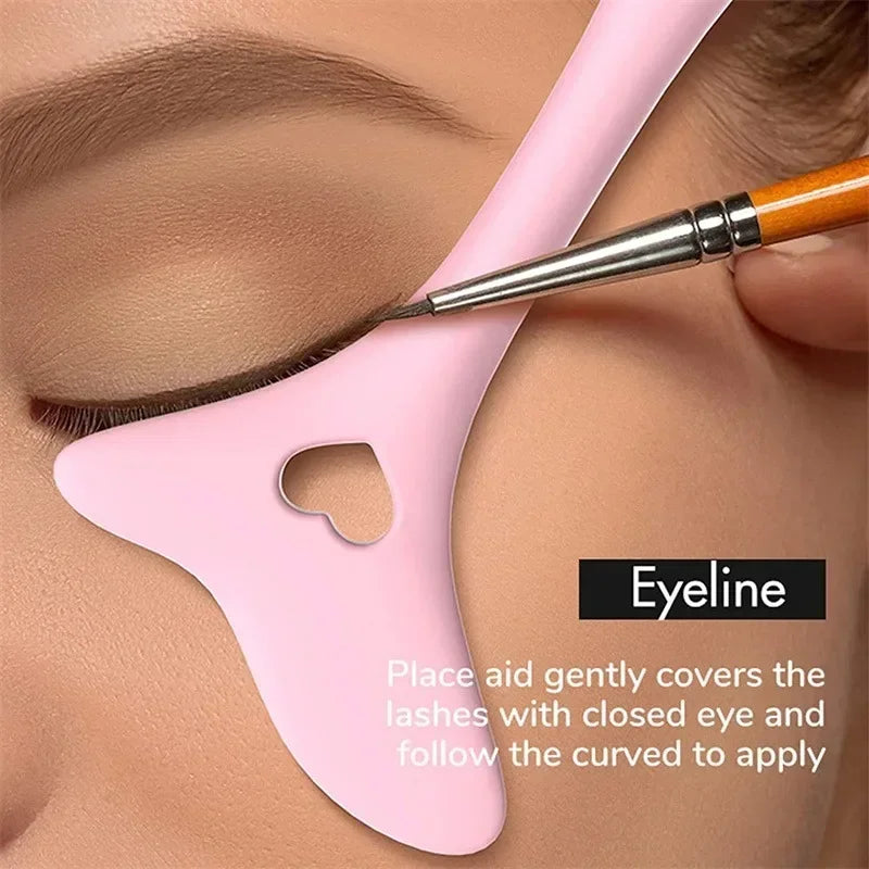 Silicone Eyeliner Stencil Wing Tips & Lip Liner Drawing Aid Eyeliner Stencil Tool Qme