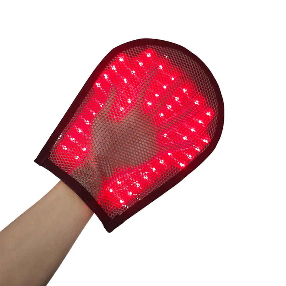 78-LED Red Light Therapy Gloves 660nm 850nm Infrared Warmth Red Light Therapy Gloves Qst