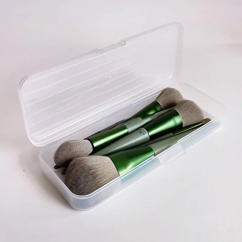 Clear PVC Pen Holder & Makeup Brush Storage Bucket | 2 Sizes Desktop Storage Organizer Qme