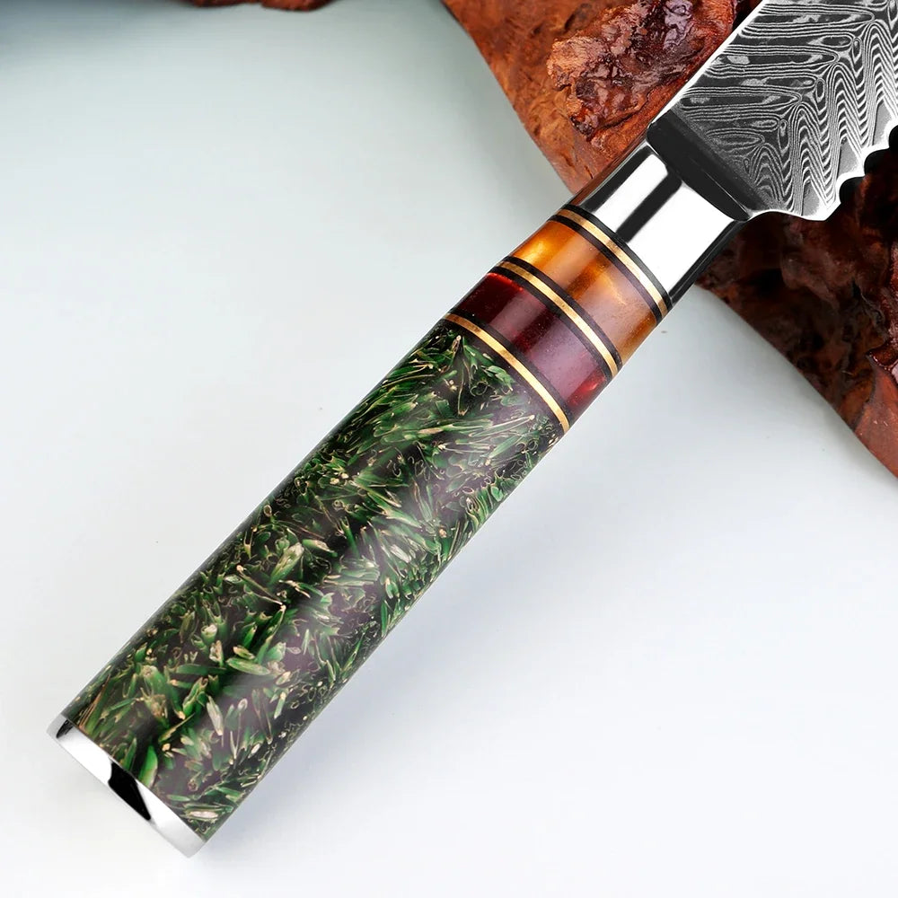 Xituo 8" Damascus Steel Serrated Bread Knife – Sourdough Slicer Serrated Bread Knife Qst