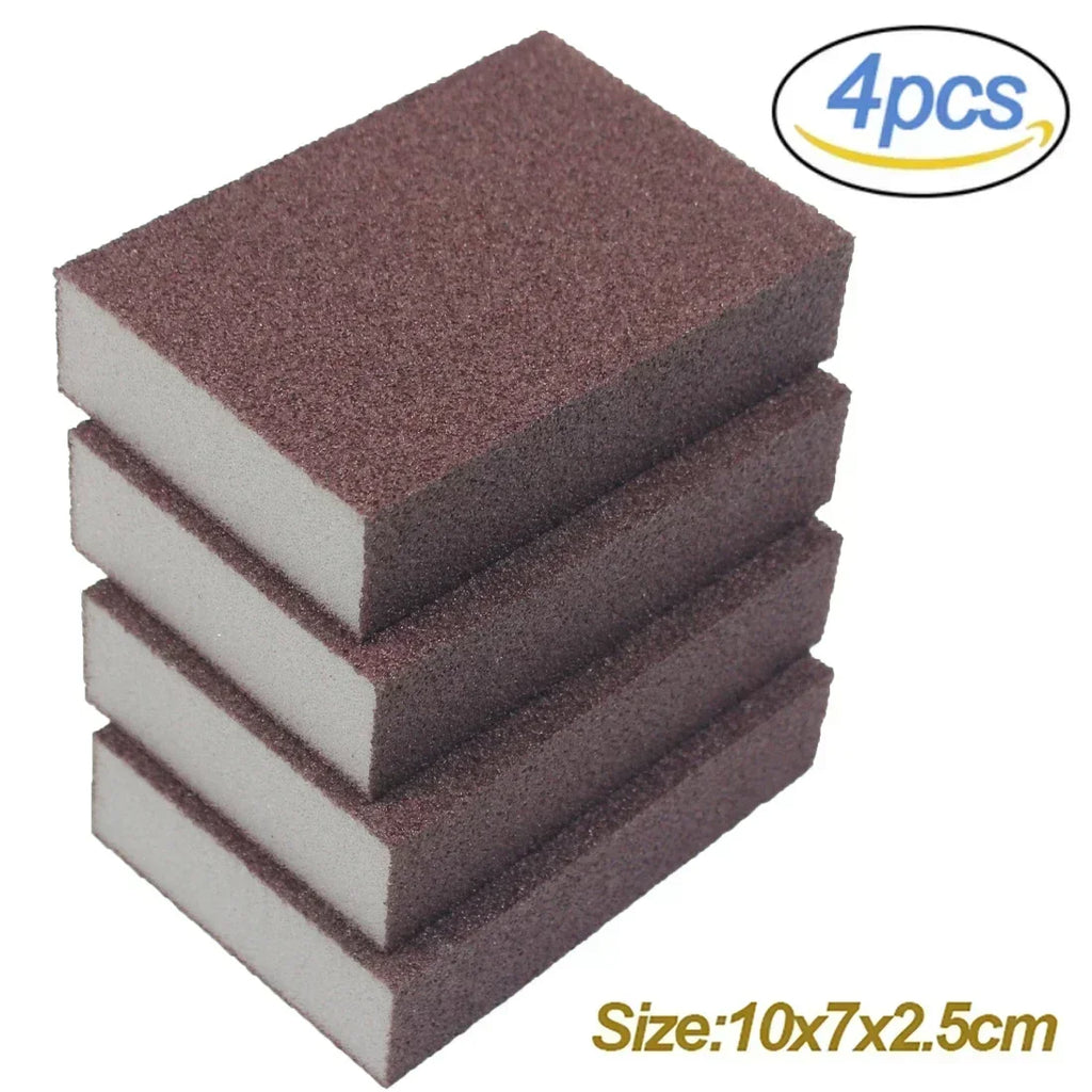8-Pack Magic Carborundum Scrub Sponge – Rust & Stain Eraser Scrub Sponge Set Qme 4 pcs