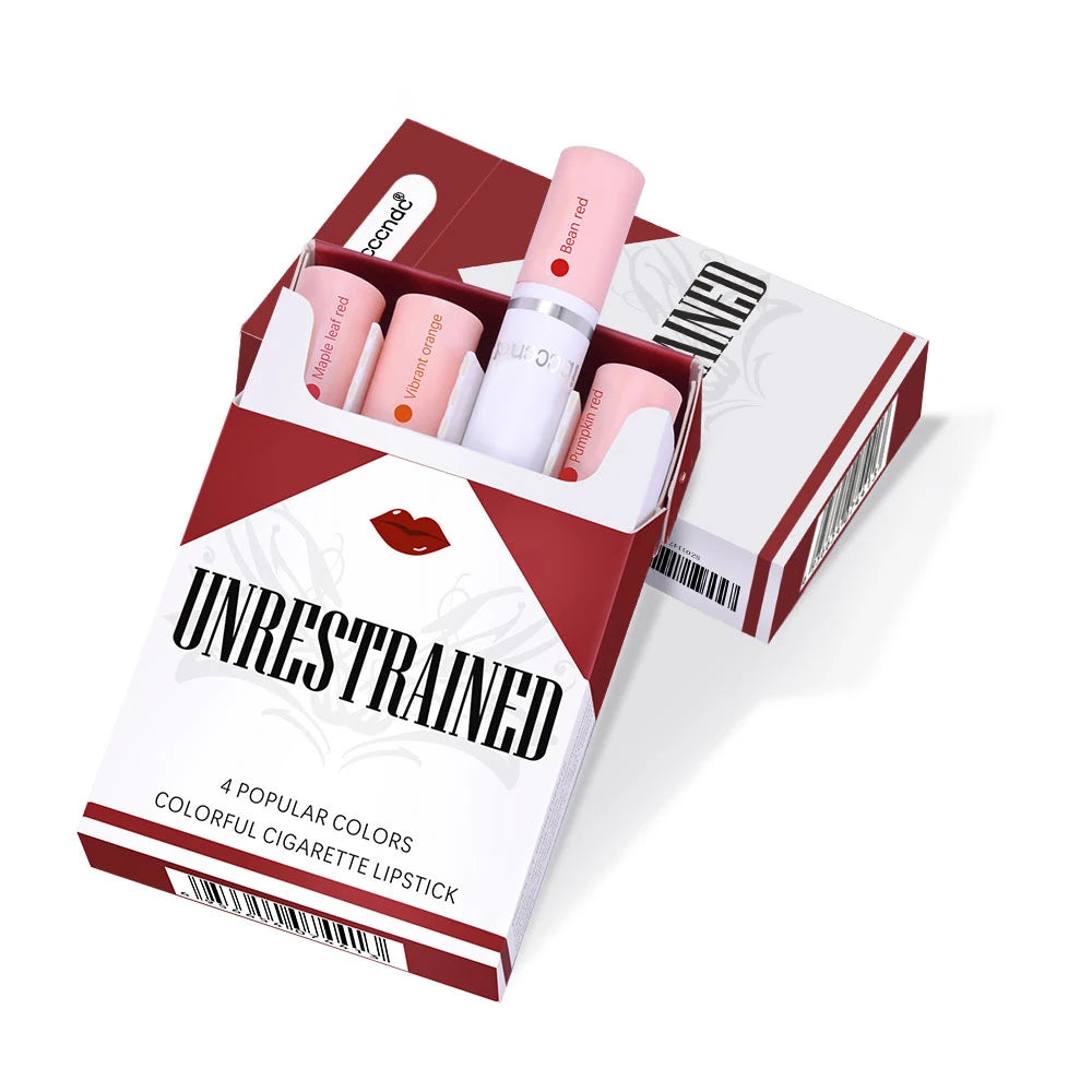 4-Piece Matte Waterproof Lipstick Set – Long-Lasting Color Lipstick Set Qst