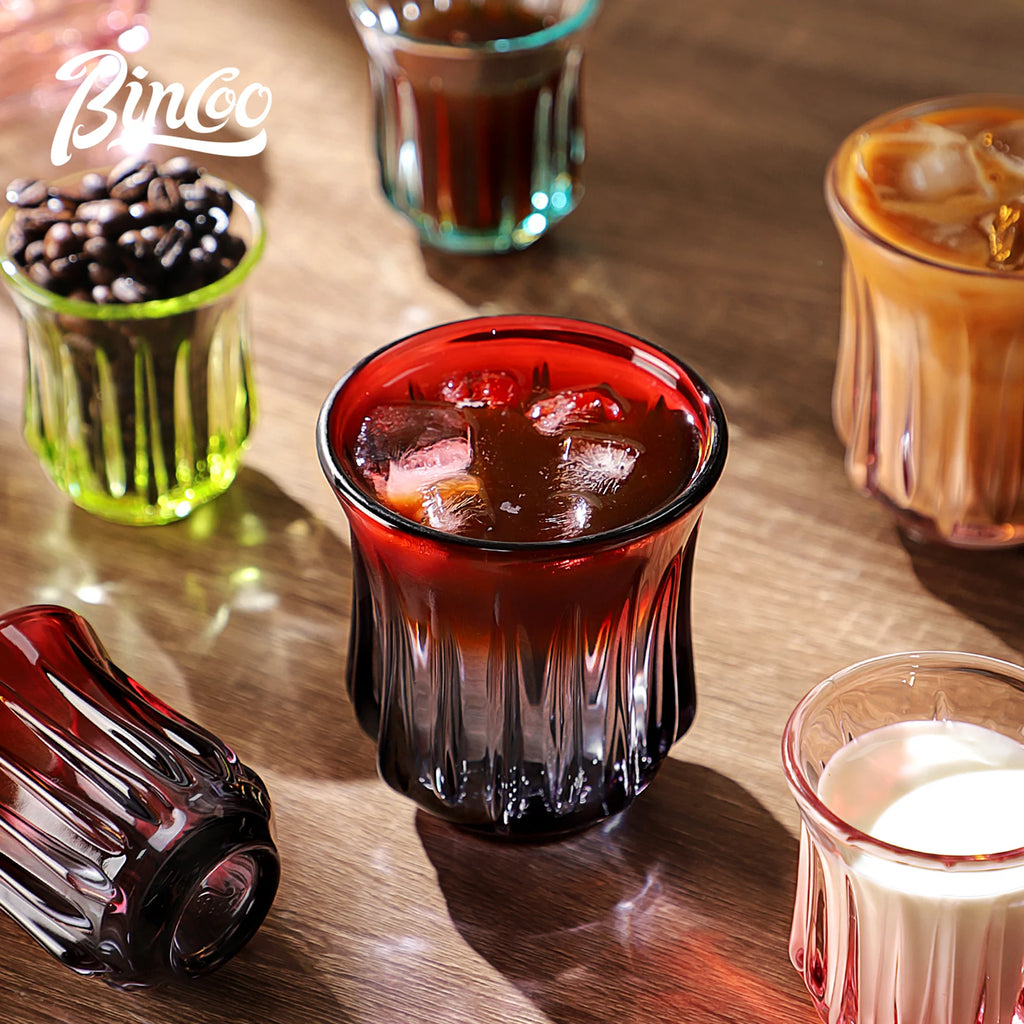 Bincoo Retro Glass Coffee Cup – Espresso Latte 90–400ml Glass Coffee Cup Qst