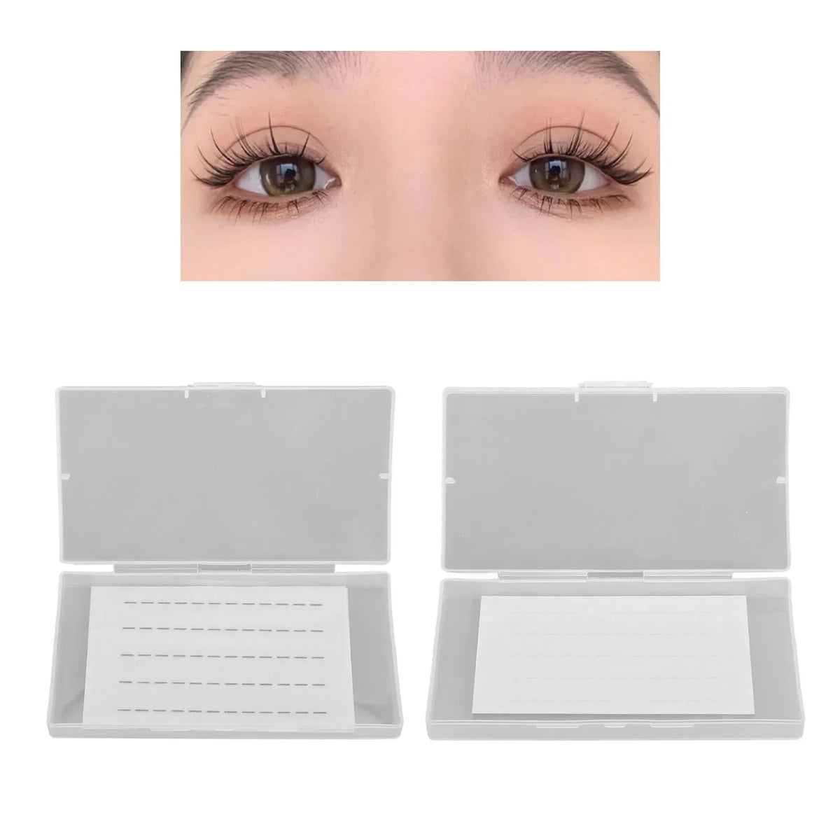 Self-Adhesive Eyelash Strips Sweatproof Slim 5-Segment 60 Pcs False Lash Strips Qme