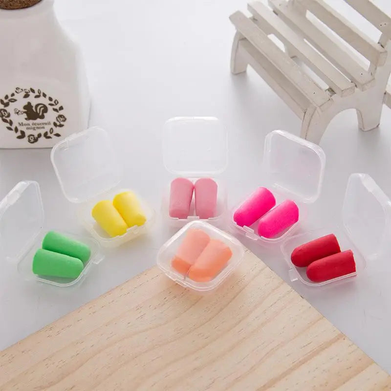 Soft Foam Earplugs 38dB Noise Reduction – 10 Pairs & Cases Foam Earplugs Qme