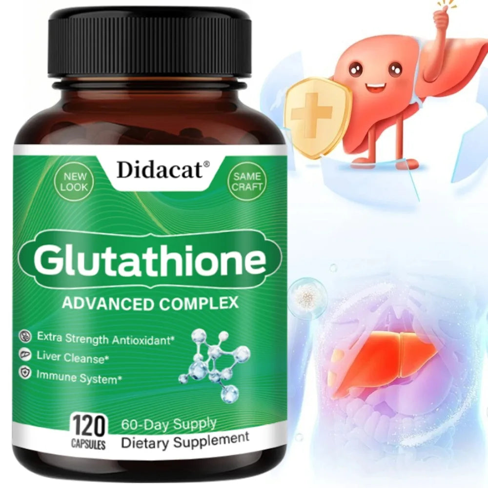 VITALXTRA Glutathione 500mg 120 Capsules – Antioxidant Supplement Antioxidant Supplement Qst
