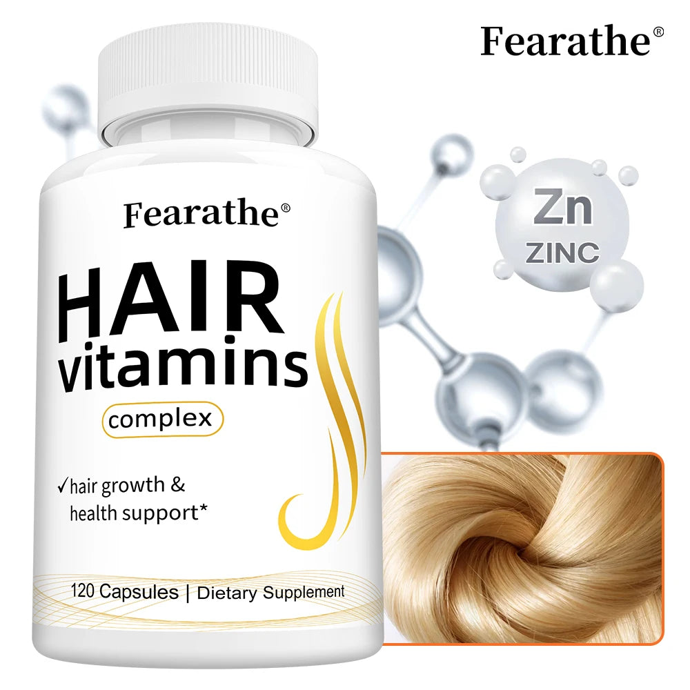Fearathe Hair Multivitamin Capsules – Biotin, A/B12/C/D/E Hair Supplement Capsules Qst