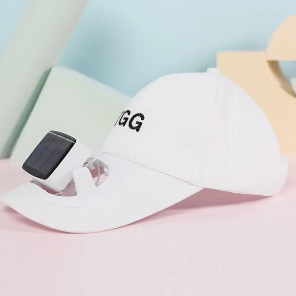 Solar USB Rechargeable Fan Hat – Outdoor Sun Protection Solar Fan Hat Qst