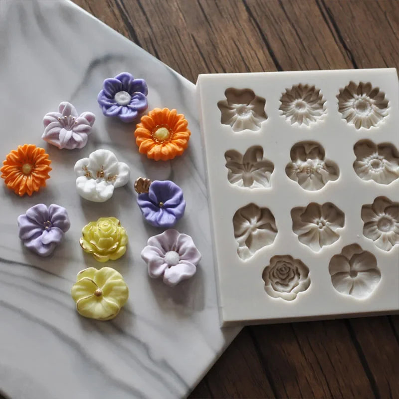 Sunflower Rose Silicone Mold – Cake, Chocolate & DIY Crafts Silicone Baking Mold Qme