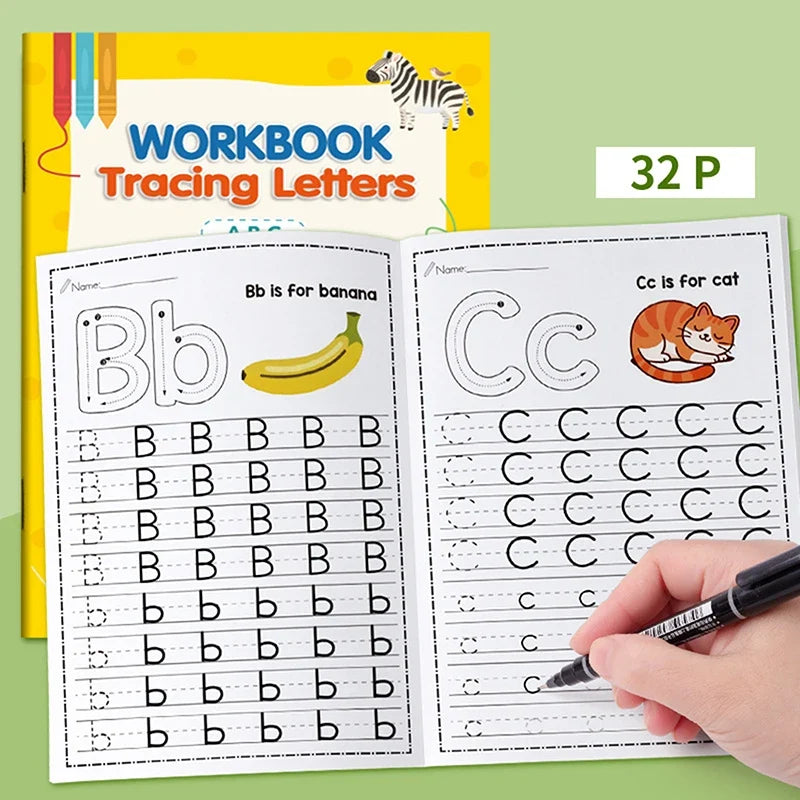 Kids Alphabet Coloring & Handwriting Practice Book – 26 Letters Kids Handwriting Workbook Qme