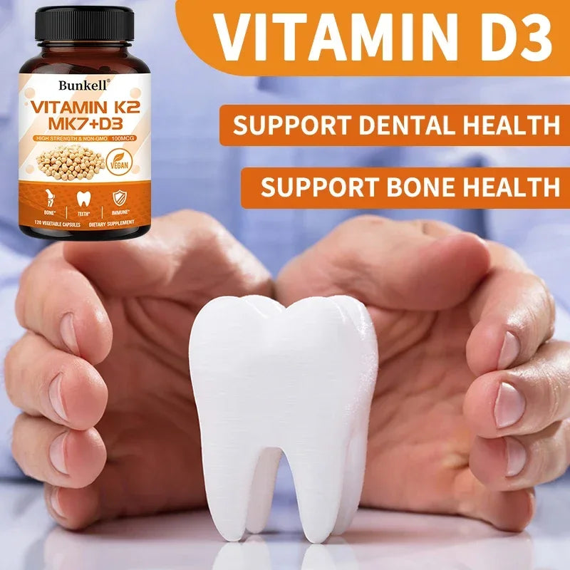 ZENVITALIZE Vitamin K2 MK7 + D3 – Bone & Heart Support Vitamin Supplement Qst