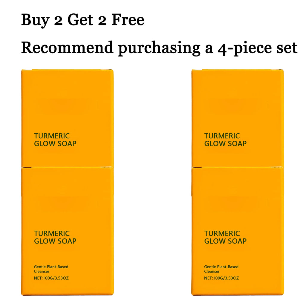 100g Turmeric Body Soap – Nourishing, Brightening & Gentle Body Cleansing Soap Qst 4 pcs