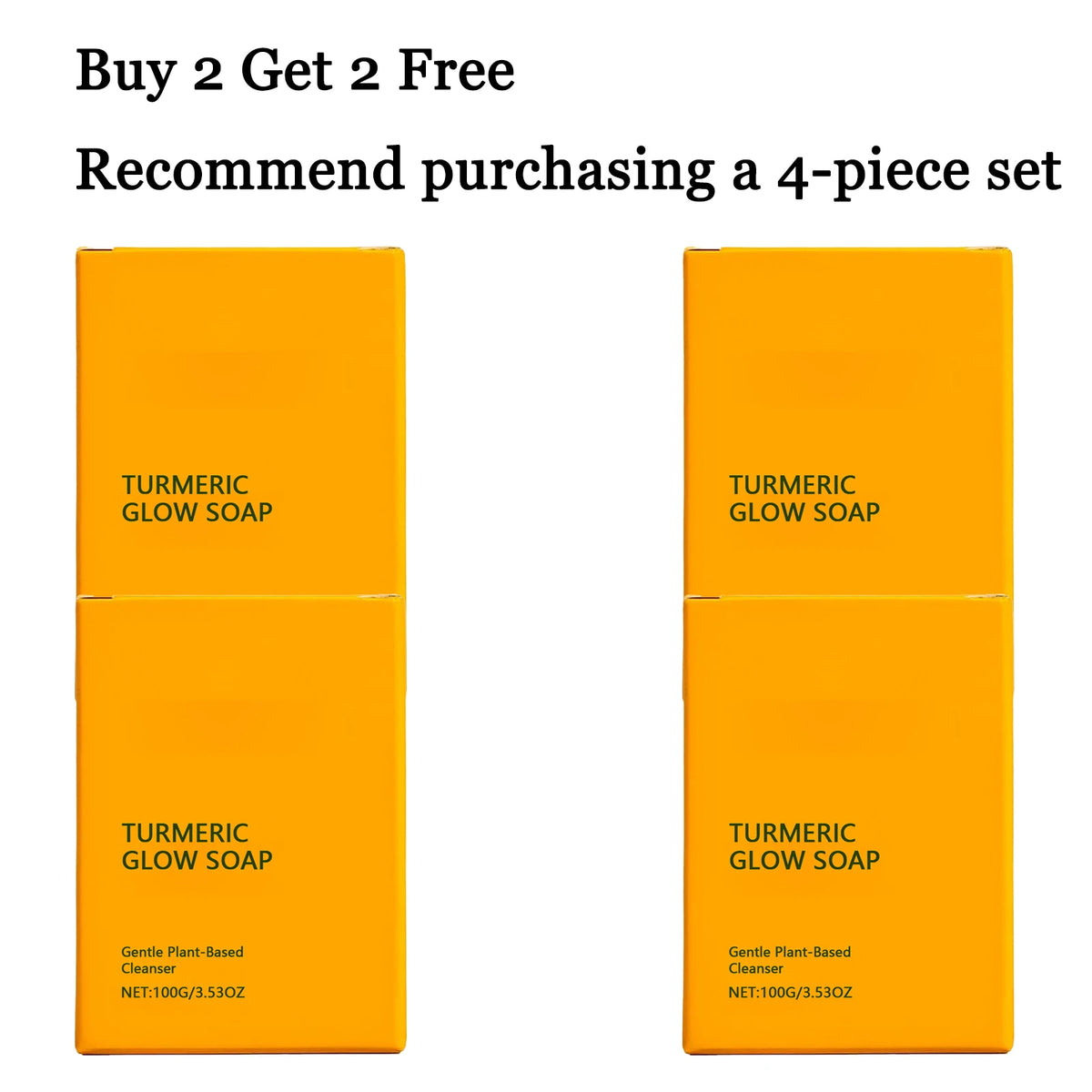 100g Turmeric Body Soap – Nourishing, Brightening & Gentle Body Cleansing Soap Qst 4 pcs