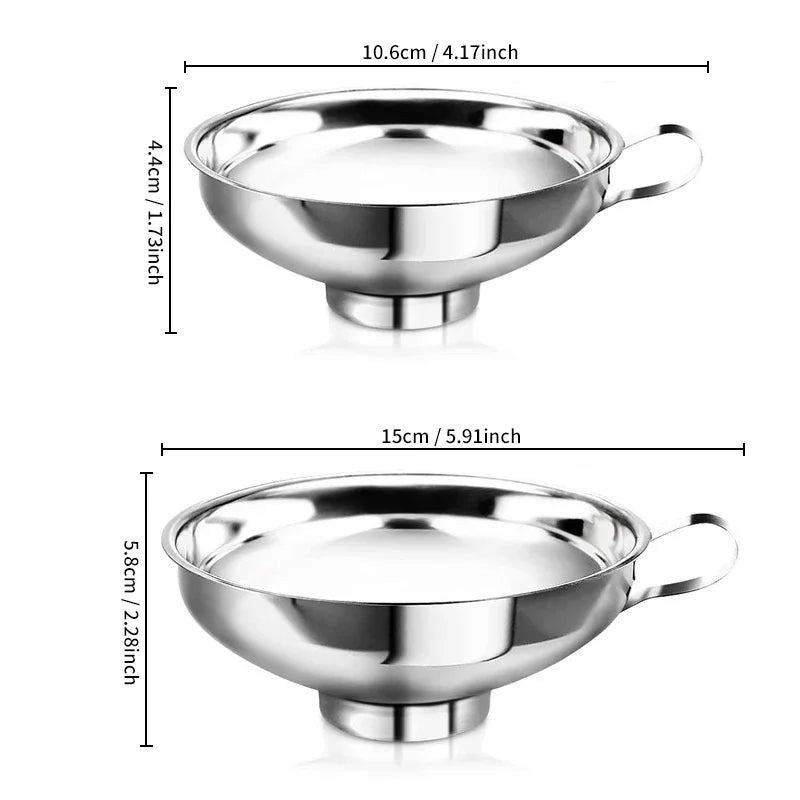 Stainless Steel Canning Funnel with Handle for Mason Jars Canning Funnel Qme Small Big Size