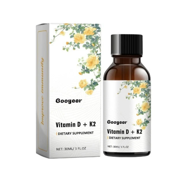 Vitamin D3 + K2 Liquid Drops with Gluconolactone – 30ml Vitamin Supplement Drops Qst 30ml(Pack of 1)